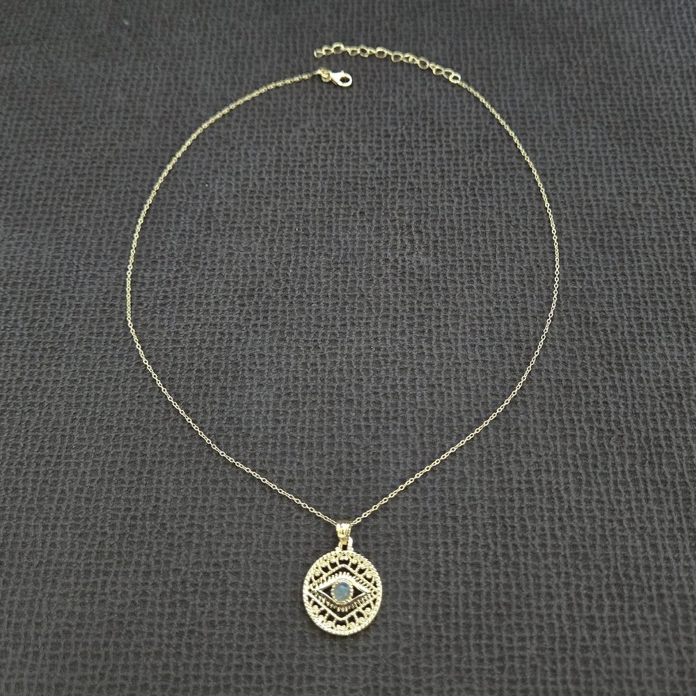 Shivam Ethiopian🇪🇹 Opal Evil😈 Eye👁️  Pendant Necklace - NWT - Picture 13 of 15